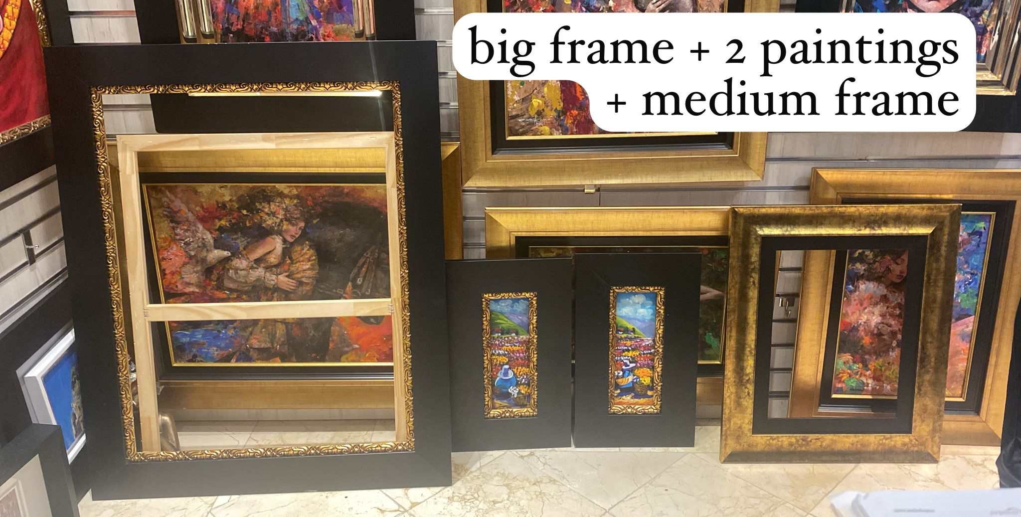 2 Cos framed + big+ medium frame + shipping 1599